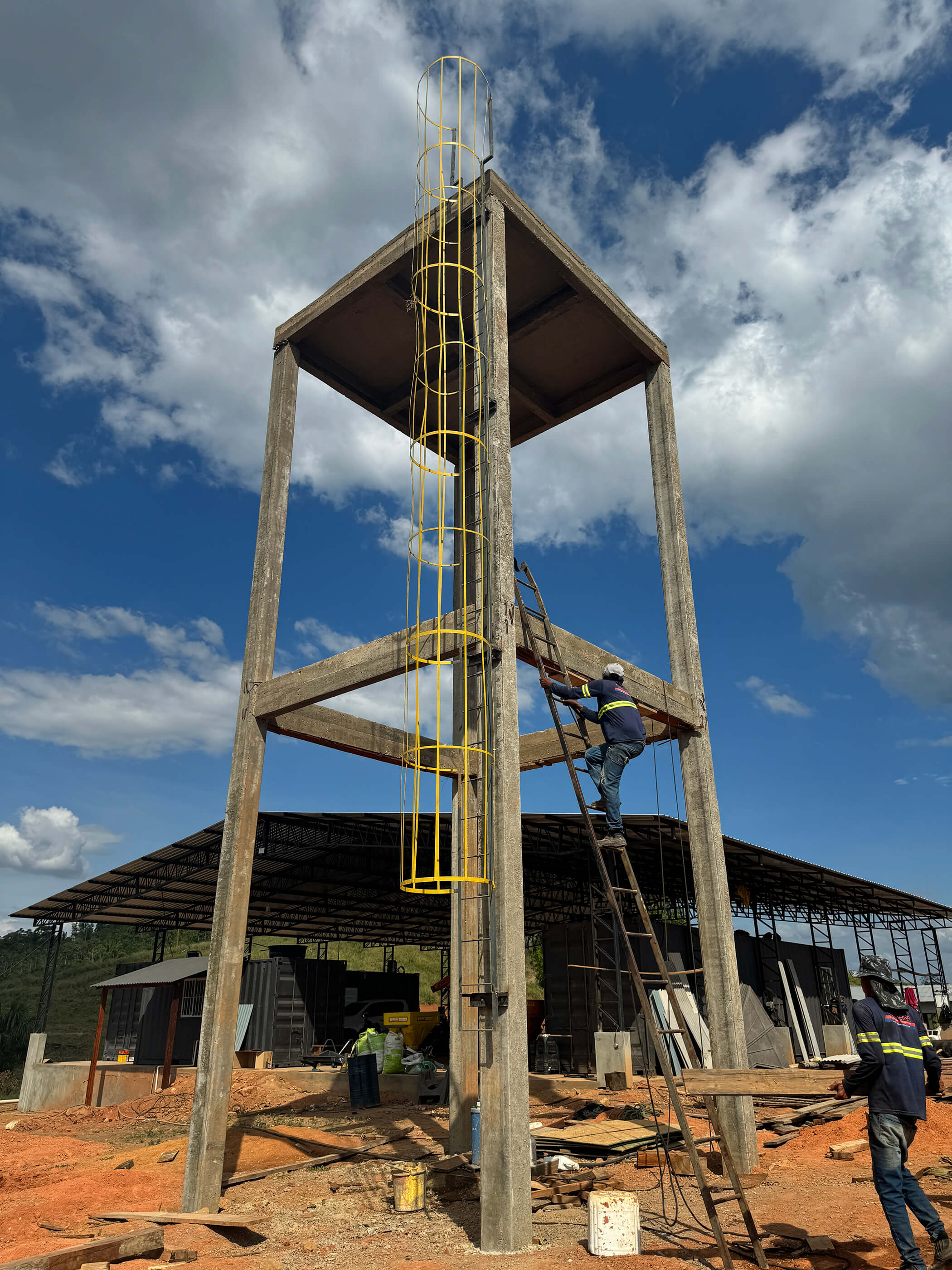 Base para caixa d'água em concreto armado